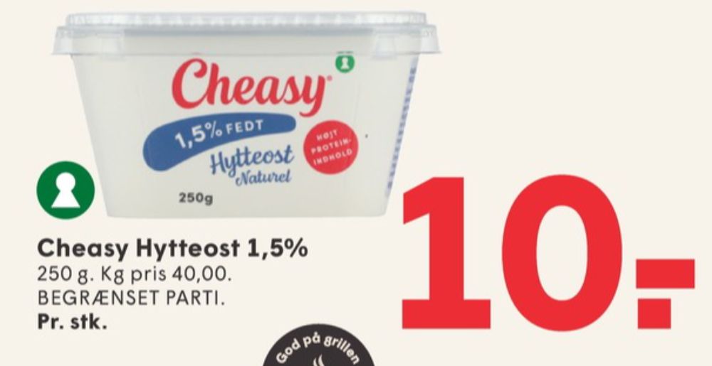 Cheasy, Hytteost naturel 1,5%