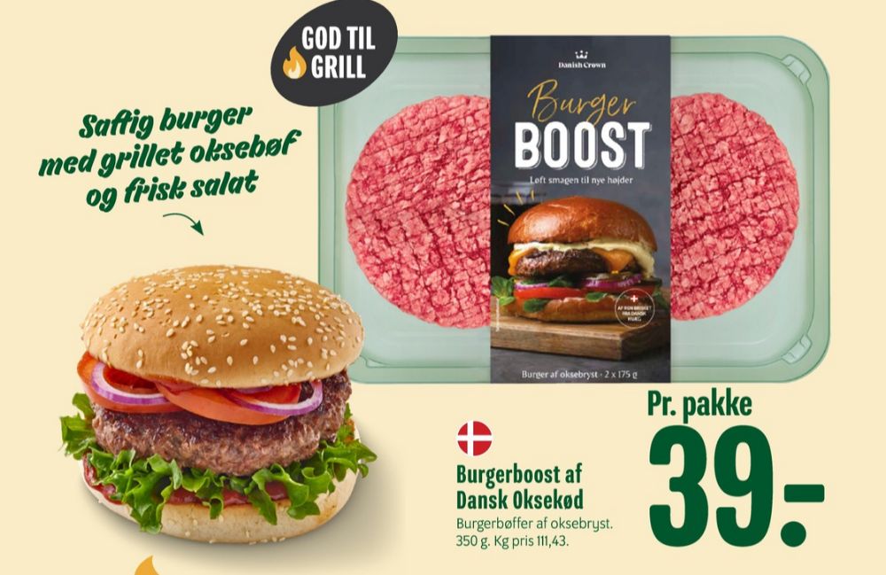 Danish Crown Burger Boost, Hakkebøffer
