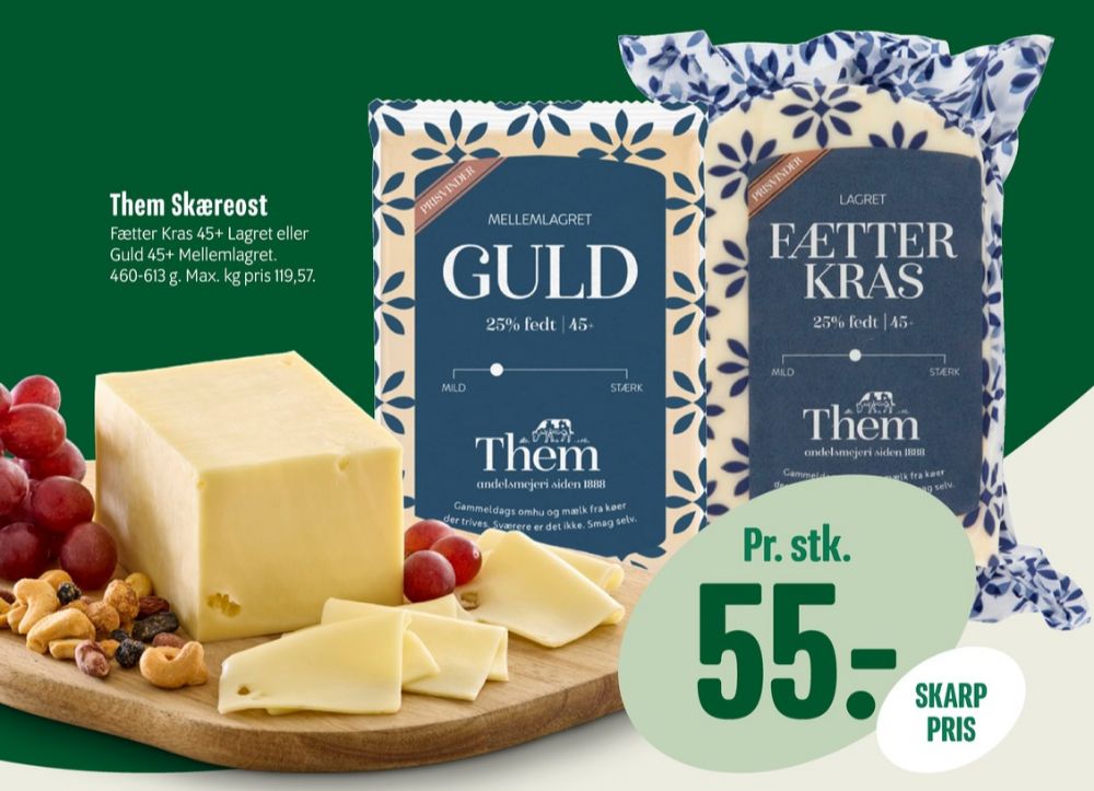 Them Ost, Skæreost Fætter Kras lagret