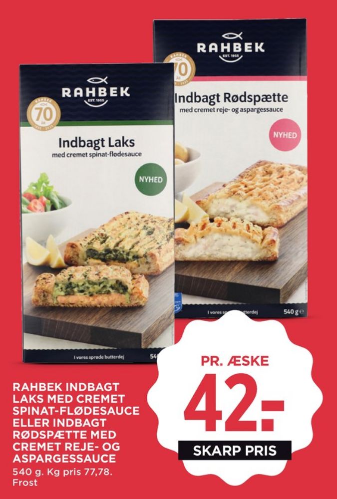 Rahbek, Indbagt Rødspætte med Cremet reje- og aspargessauce