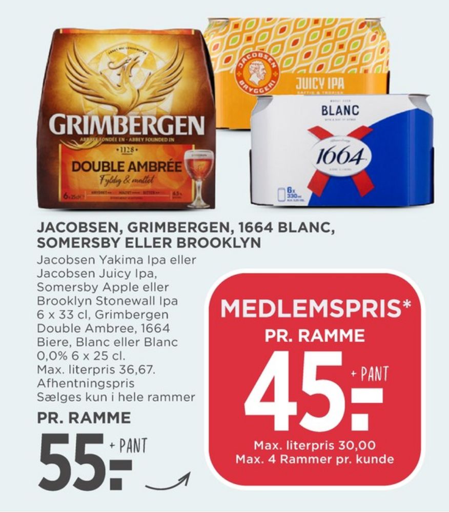 Kronenbourg 1664 Blanc 0,0%, Øl - Alkoholfri 6 pk.