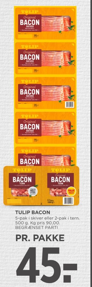 Tulip, Bacontern