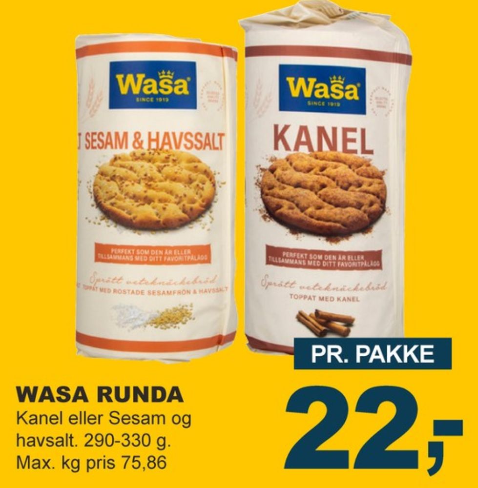 Wasa, Kanel knækbrød