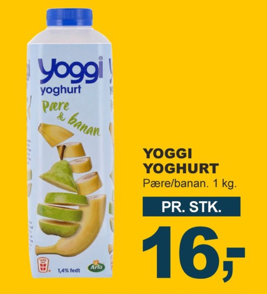 Yoggi, Pære & Banan Yoghurt 