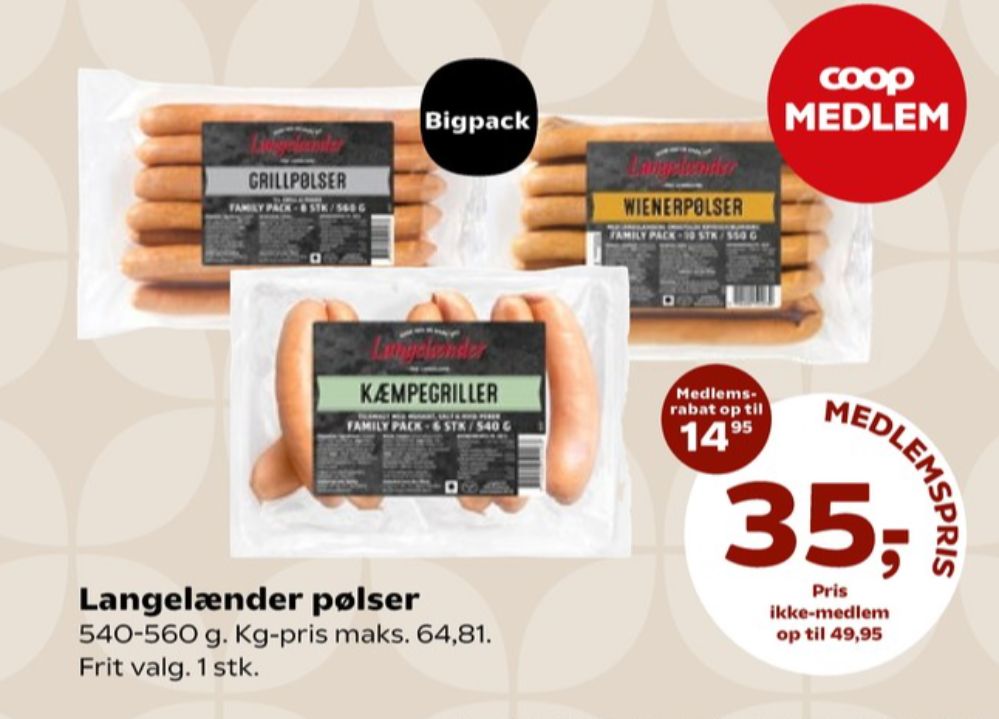 Langelænder, Wienerpølser