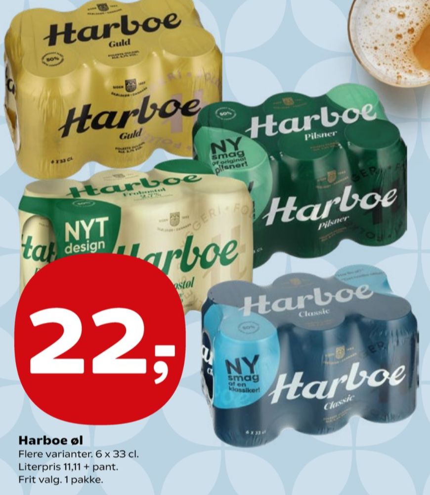 Harboe Classic, Øl 6 pk.