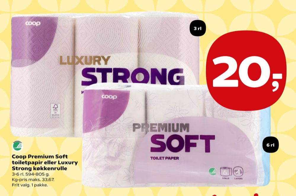 Coop Premium Soft, Toiletpapir
