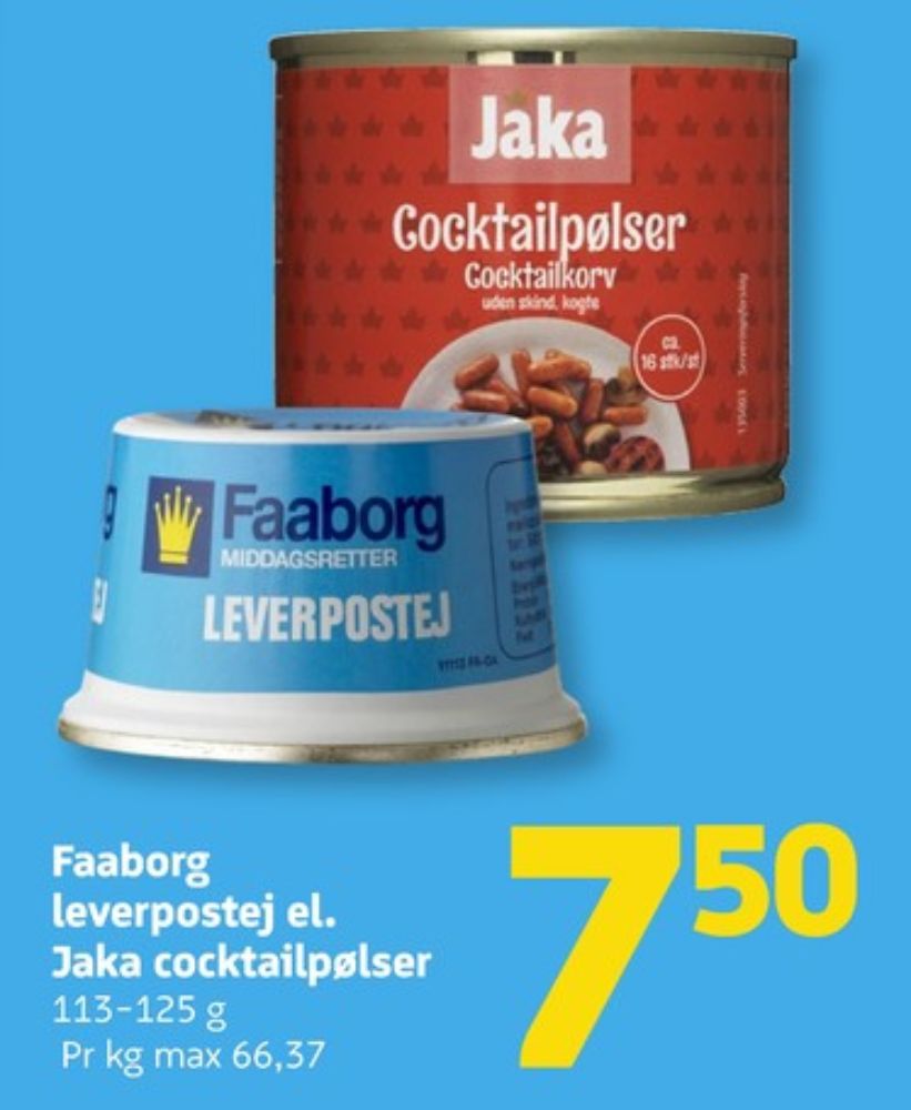 Jaka, Cocktailpølser