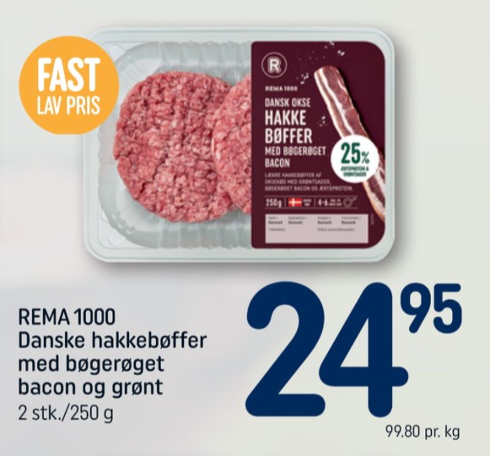 Rema 1000, Hakkebøffer med Bacon