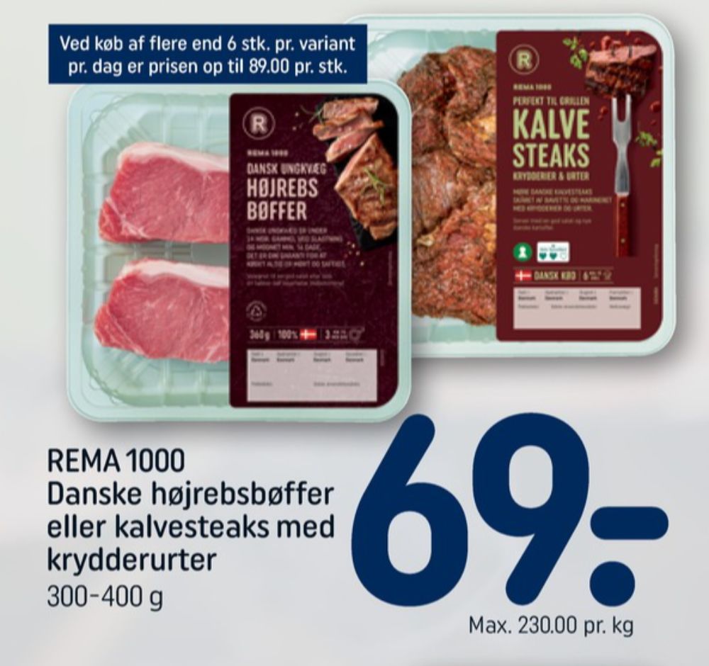 Rema 1000, Kalvesteaks