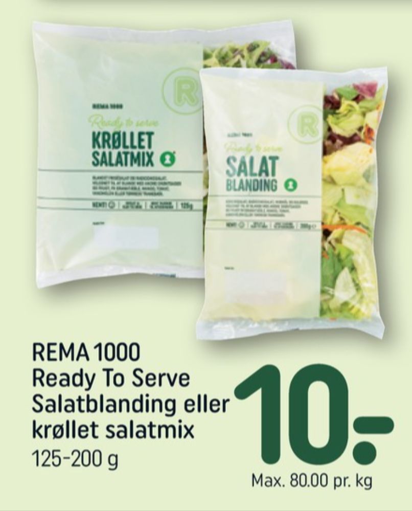 Rema 1000, Salatblanding