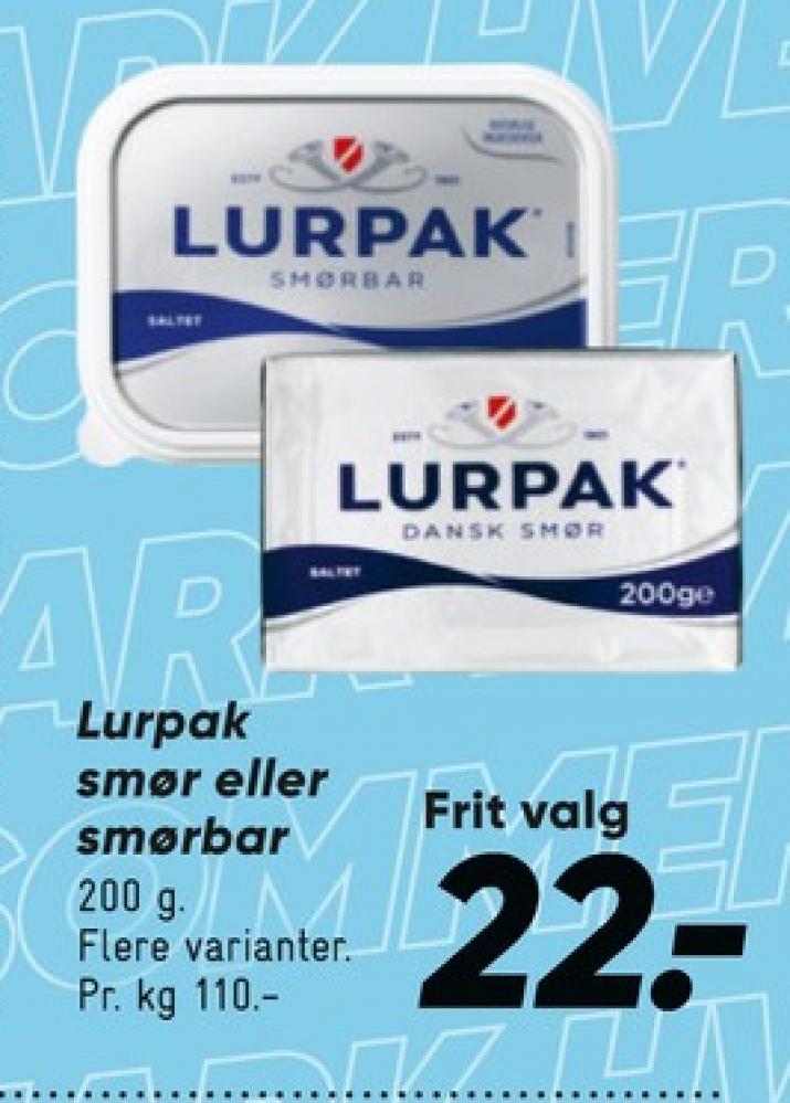 Lurpak, Smørbar