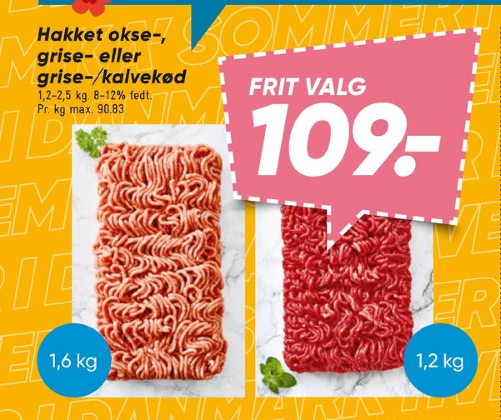 Hakket oksekød 4-7%