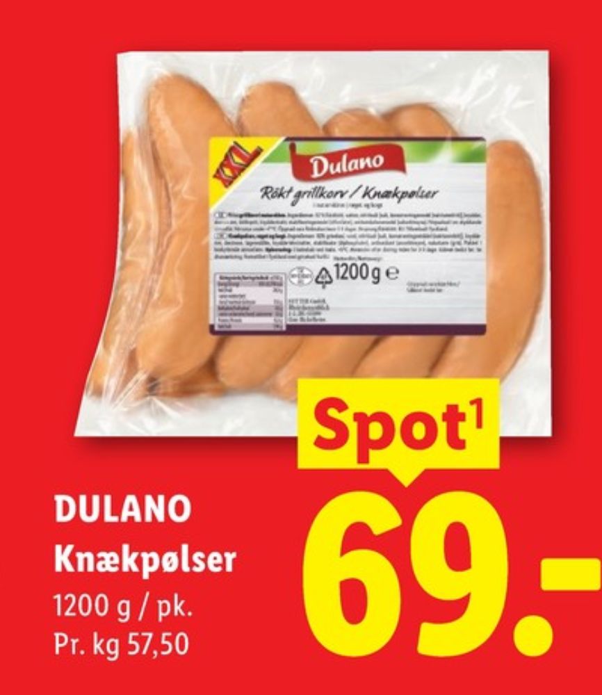 Dulano, Knækpølser