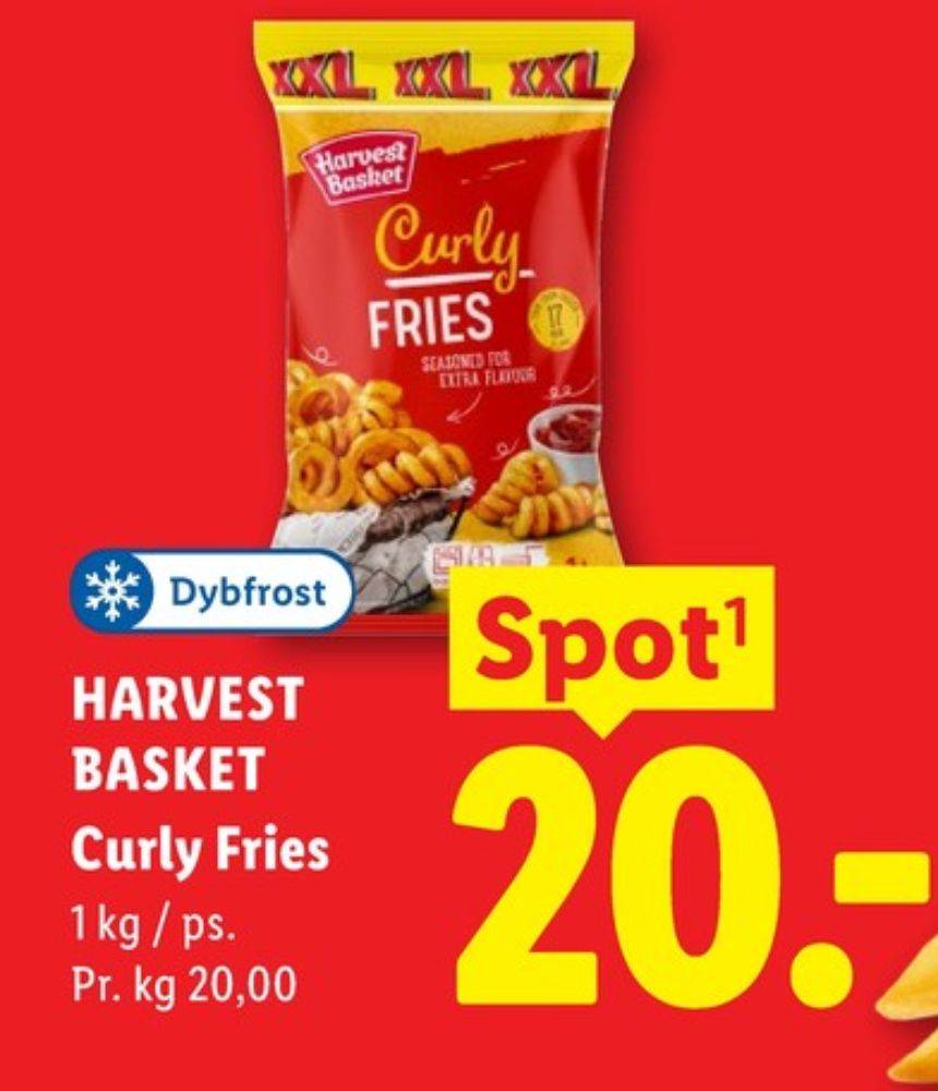 Harvest Basket, Curly Fries