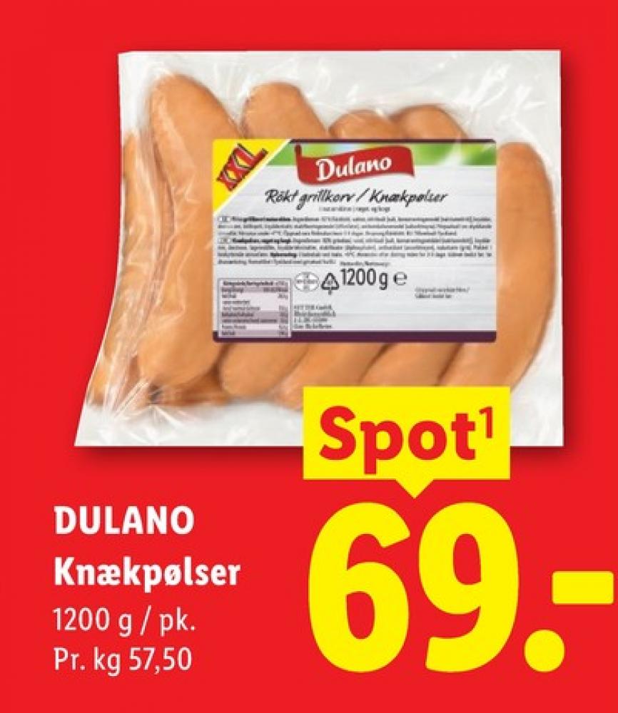 Dulano, Knækpølser