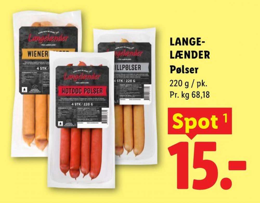 Langelænder, Hotdogpølser