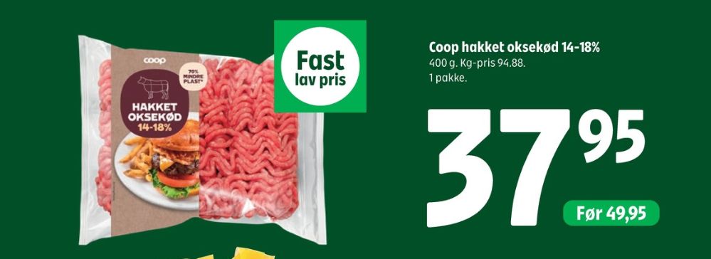 Coop, Hakket oksekød 14-18%