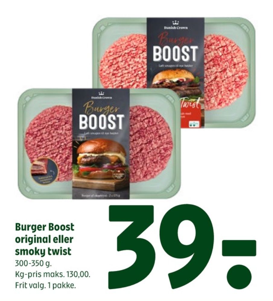 Danish Crown Burger Boost, Hakkebøffer