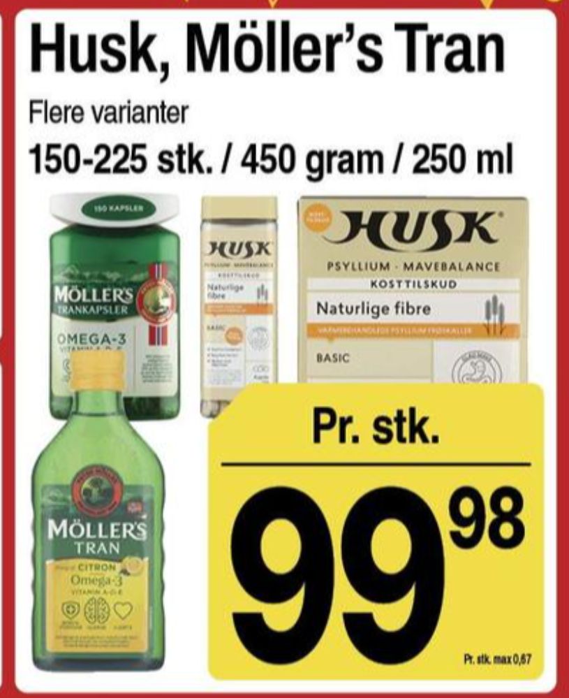 Husk, Kosttilskud