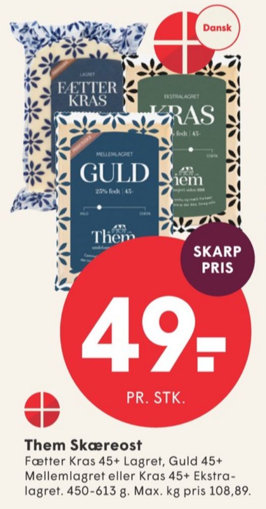 Them Ost, Skæreost Guld Mellemlagret