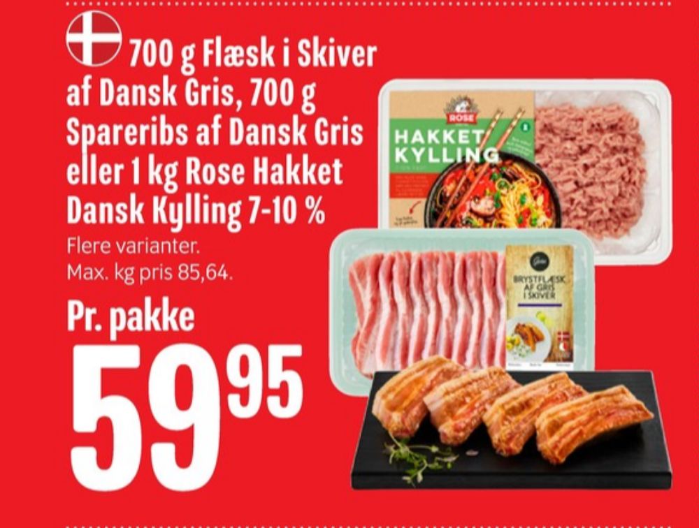 Rose, Hakket kylling 7-10%