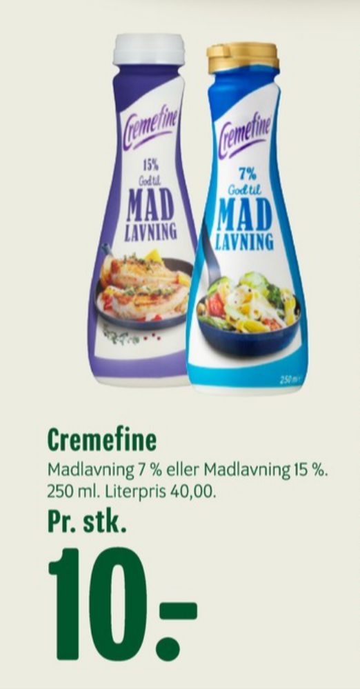Cremefine, Madlavningsfløde 15 %