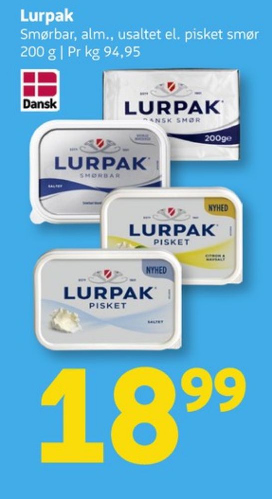 Lurpak, Smør