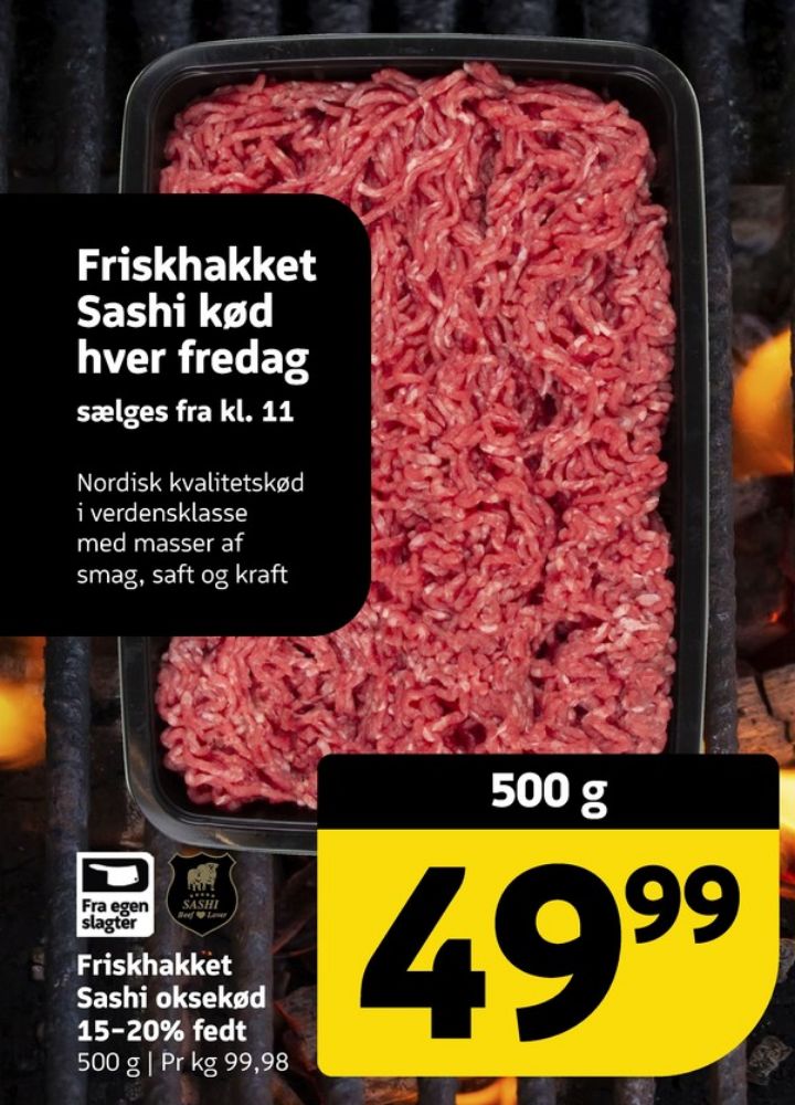 Hakket oksekød 15-20%