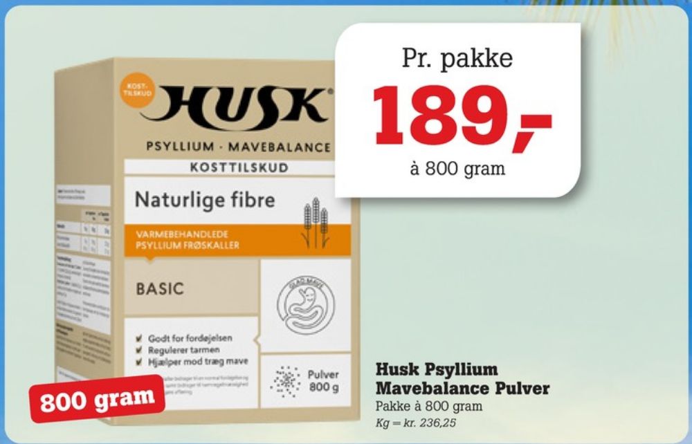 Husk, Kosttilskud
