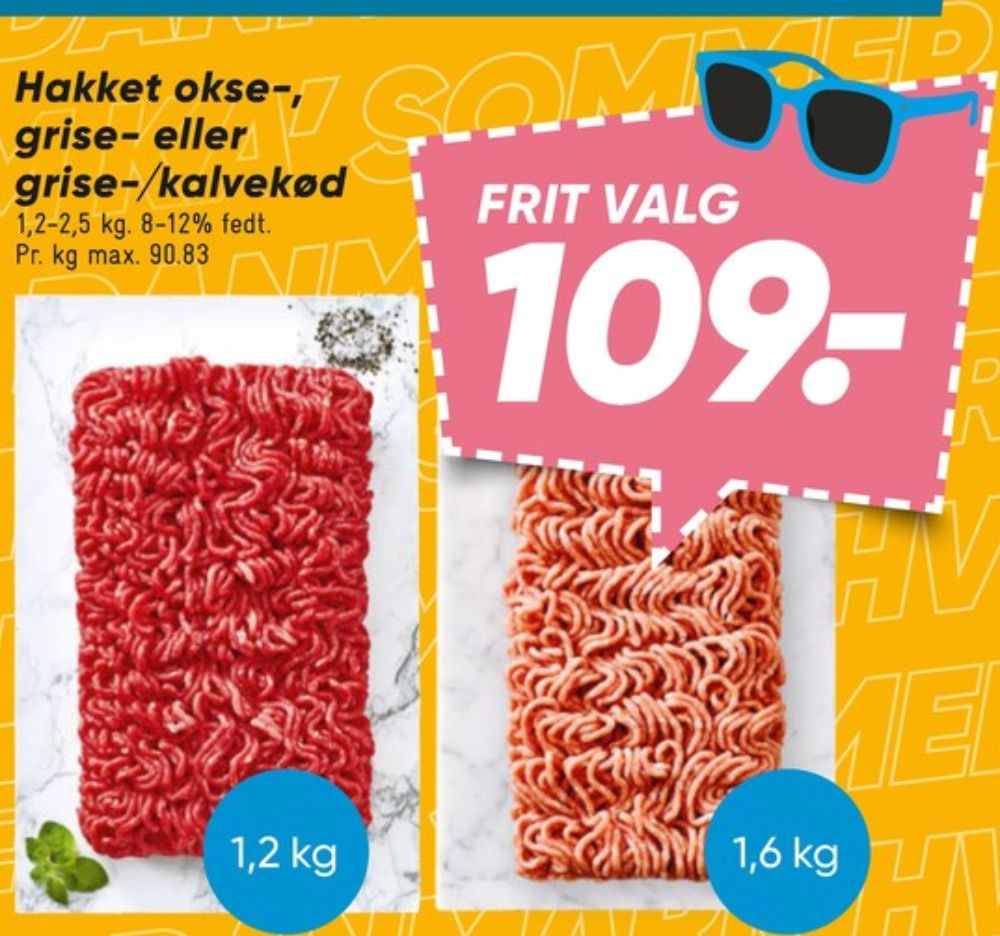 Hakket oksekød 4-7%