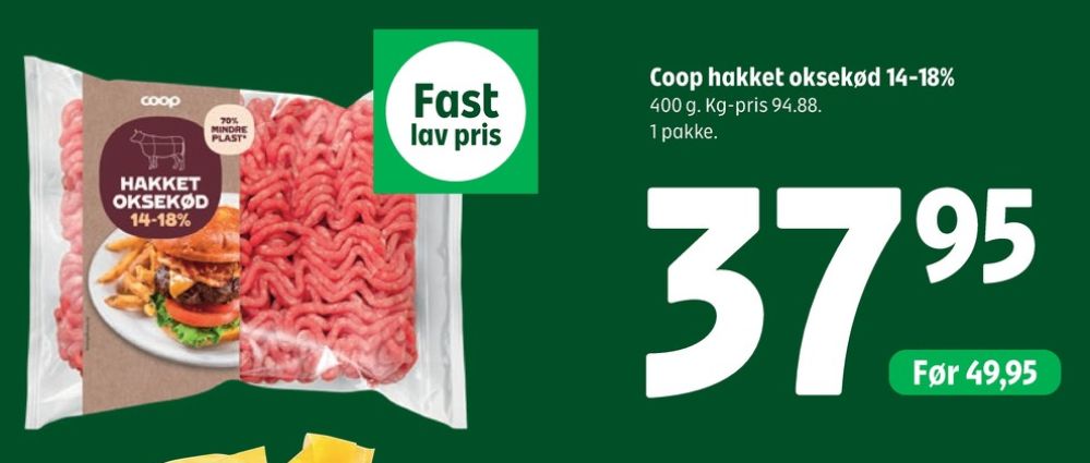 Coop, Hakket oksekød 14-18%