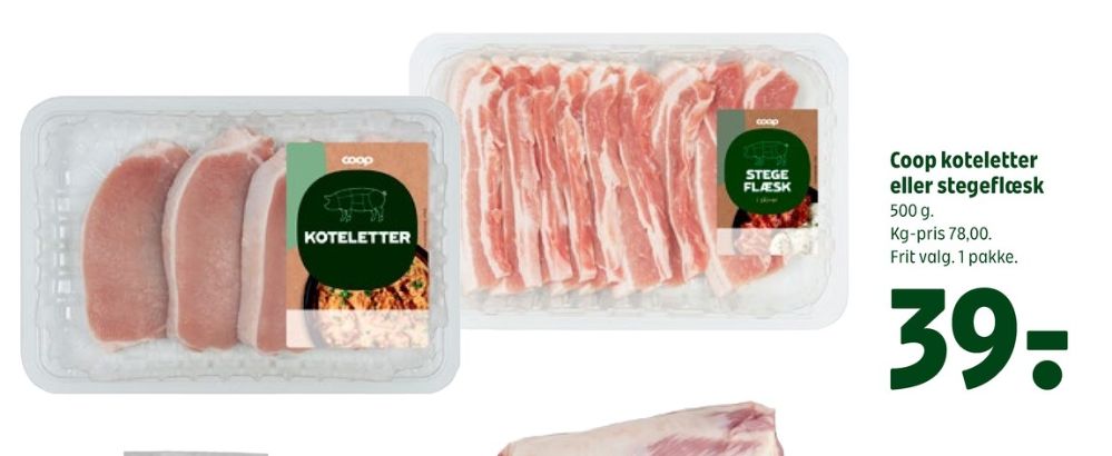 Coop, Flæsk i skiver