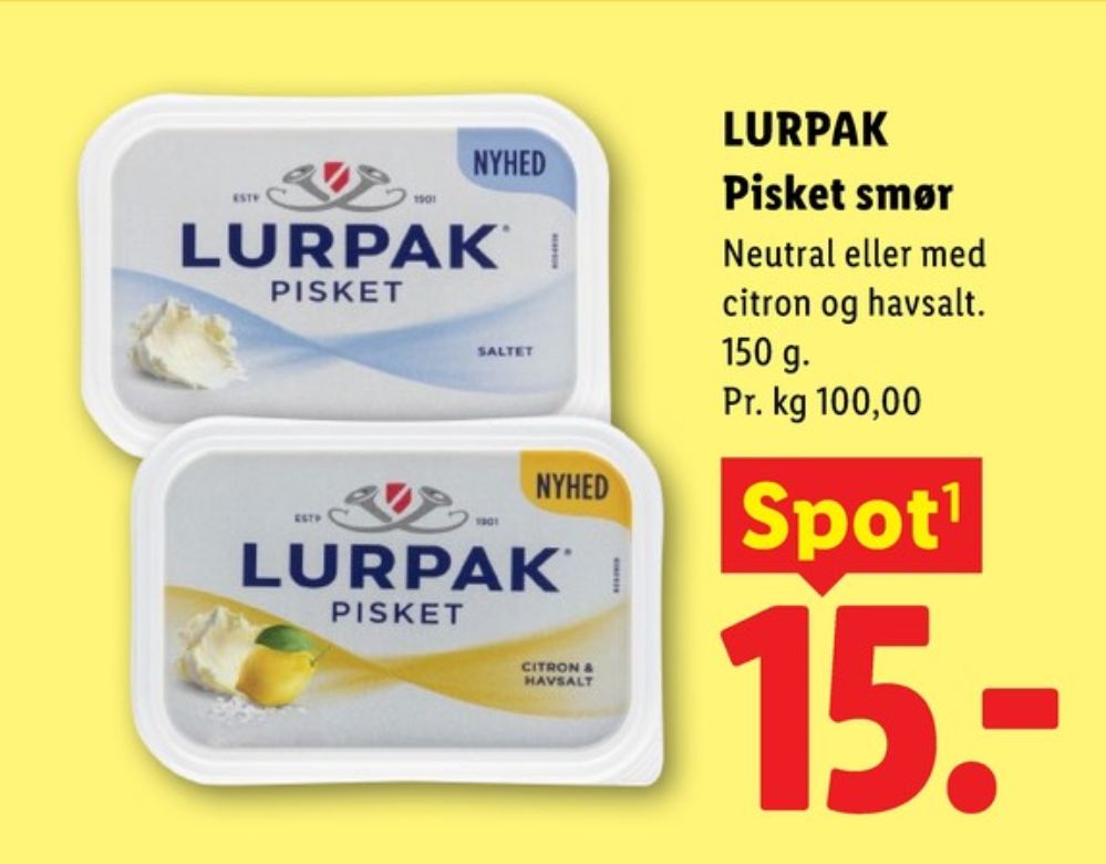 Lurpak, Smørbar Pisket Citron og Havsalt