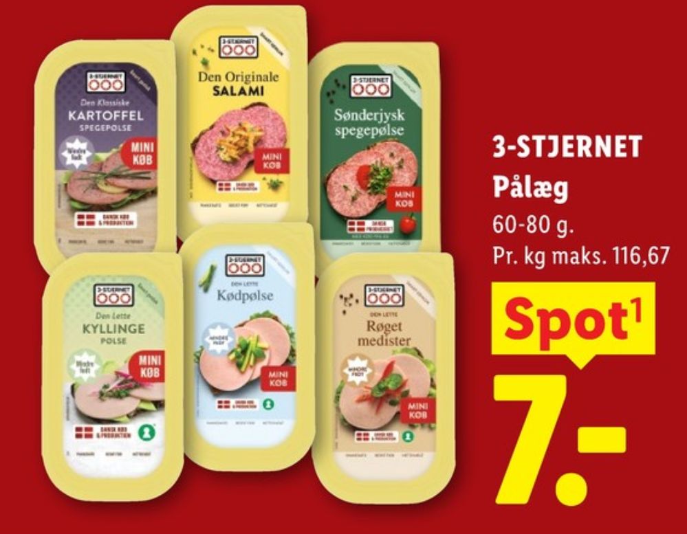 3-stjernet Gul bordpak, Kyllingepølse - Den Lette