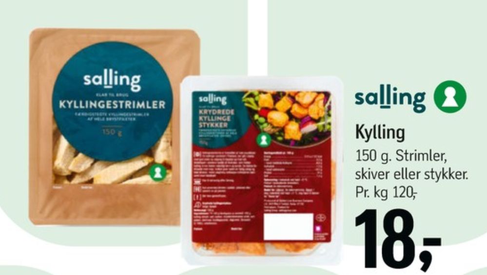 Salling, Kyllingestrimler