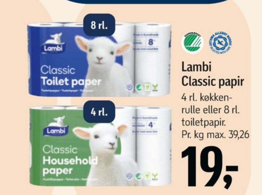 Lambi Classic, Toiletpapir