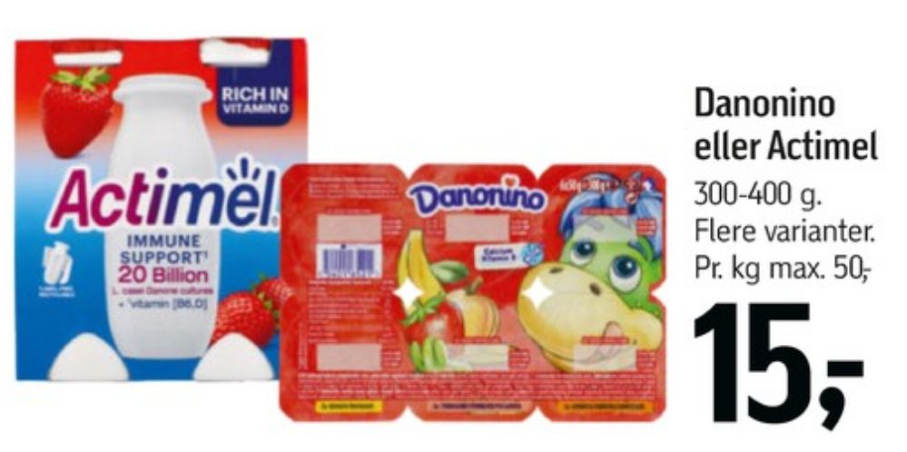 Danone Actimel, Drikkeyoghurt Jordbær
