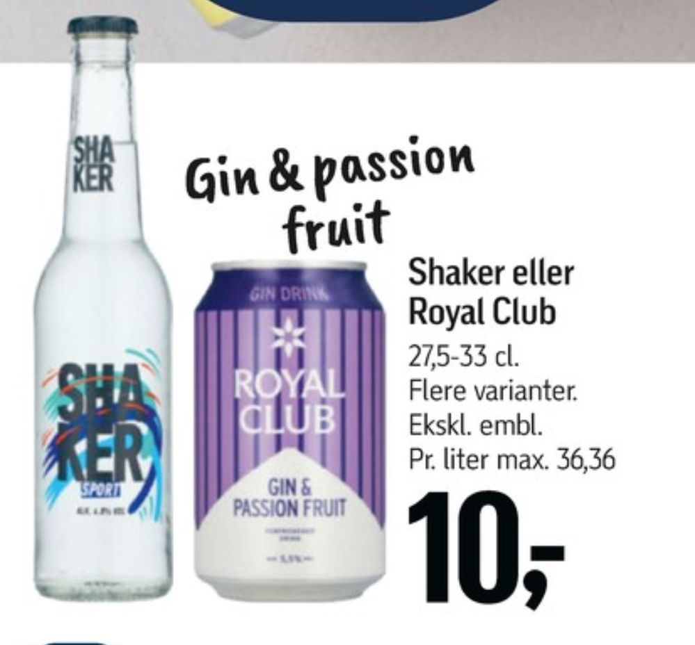 Royal Club, Gin & Passion Fruit RTD