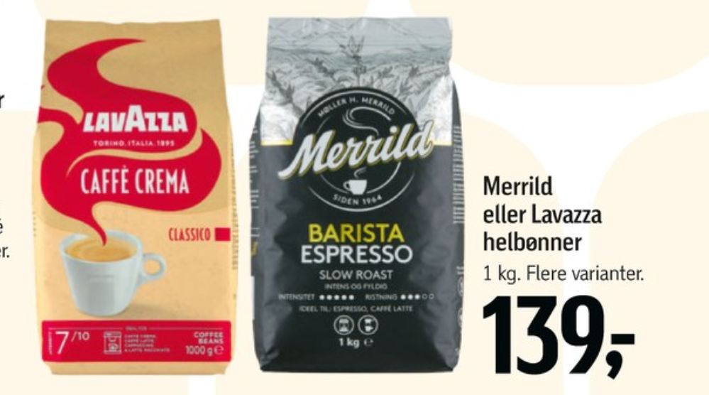 LavAzza Caffe Crema Classico, Kaffebønner