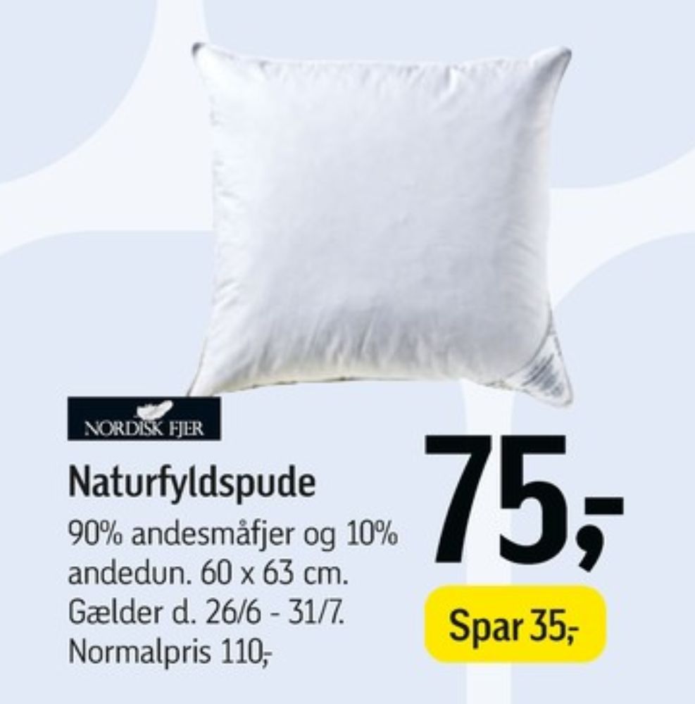 Nordisk Fjer, Hovedpude