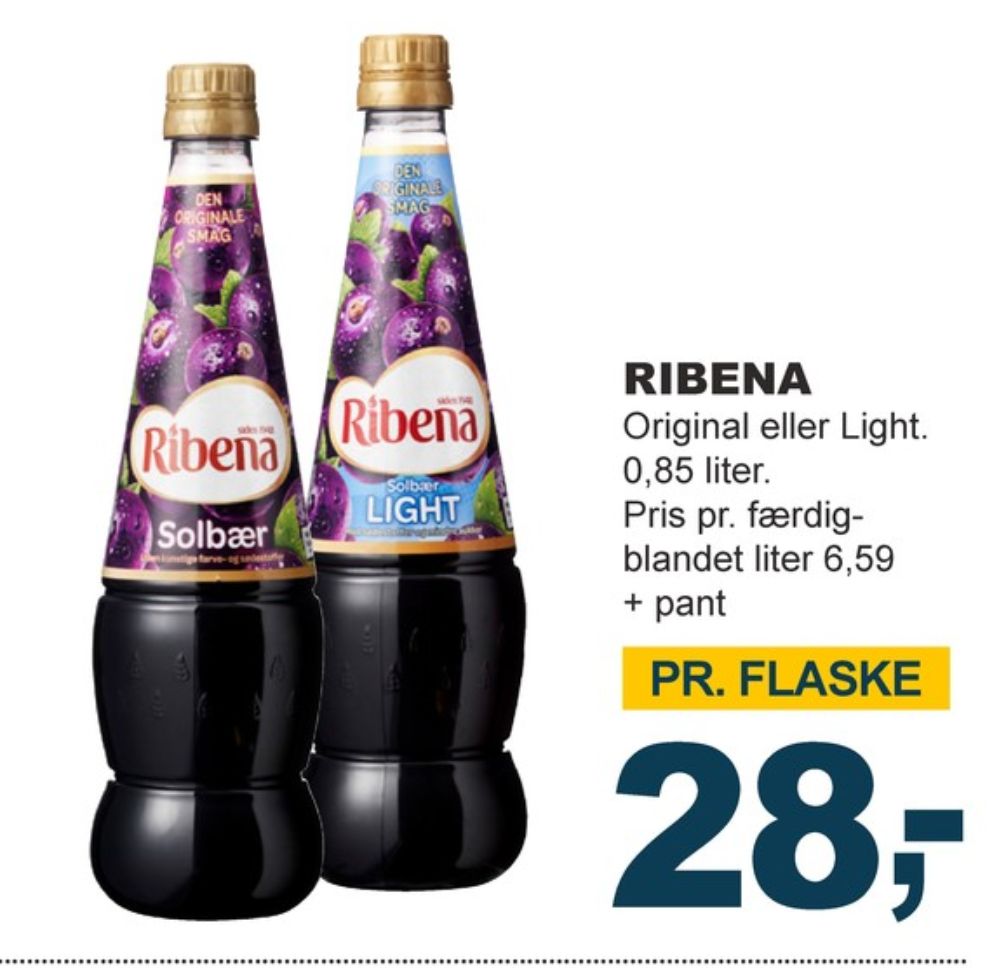 Ribena, Solbær Light Frugtsaft