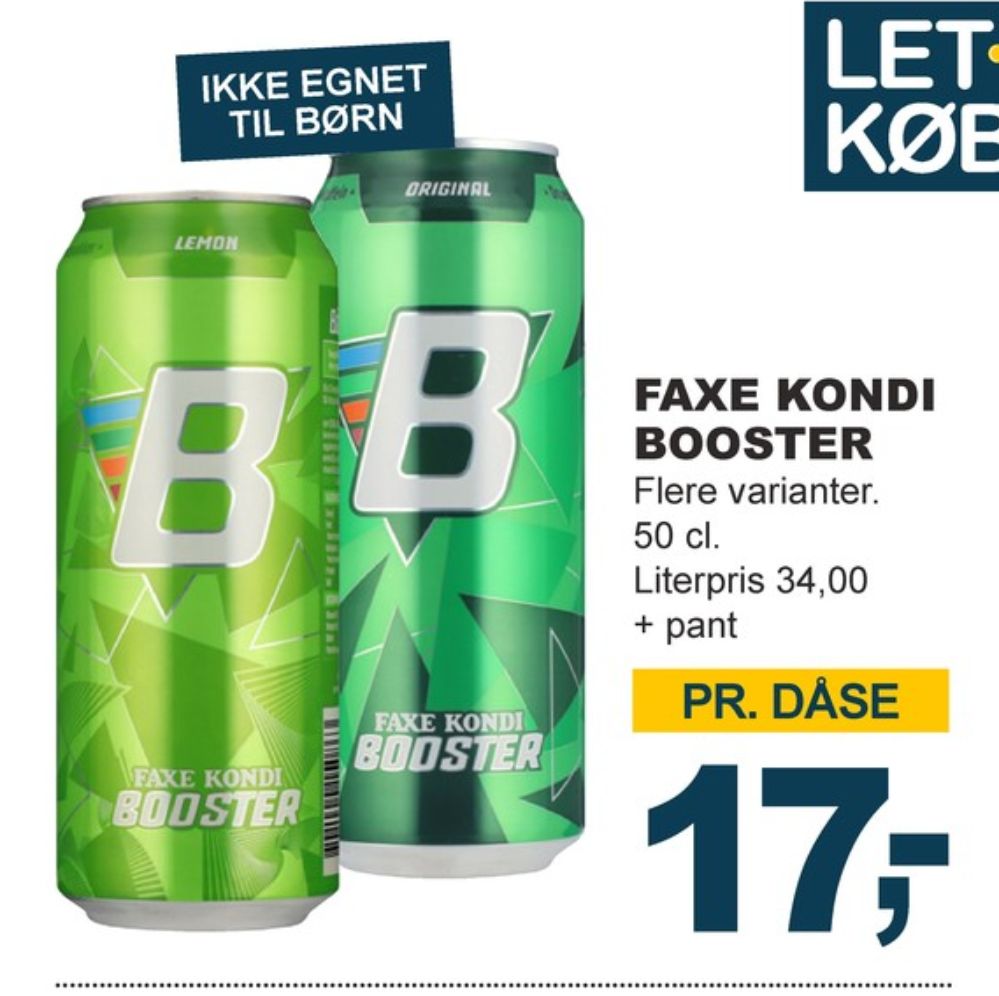 Faxe Kondi Booster Original, Energidrik