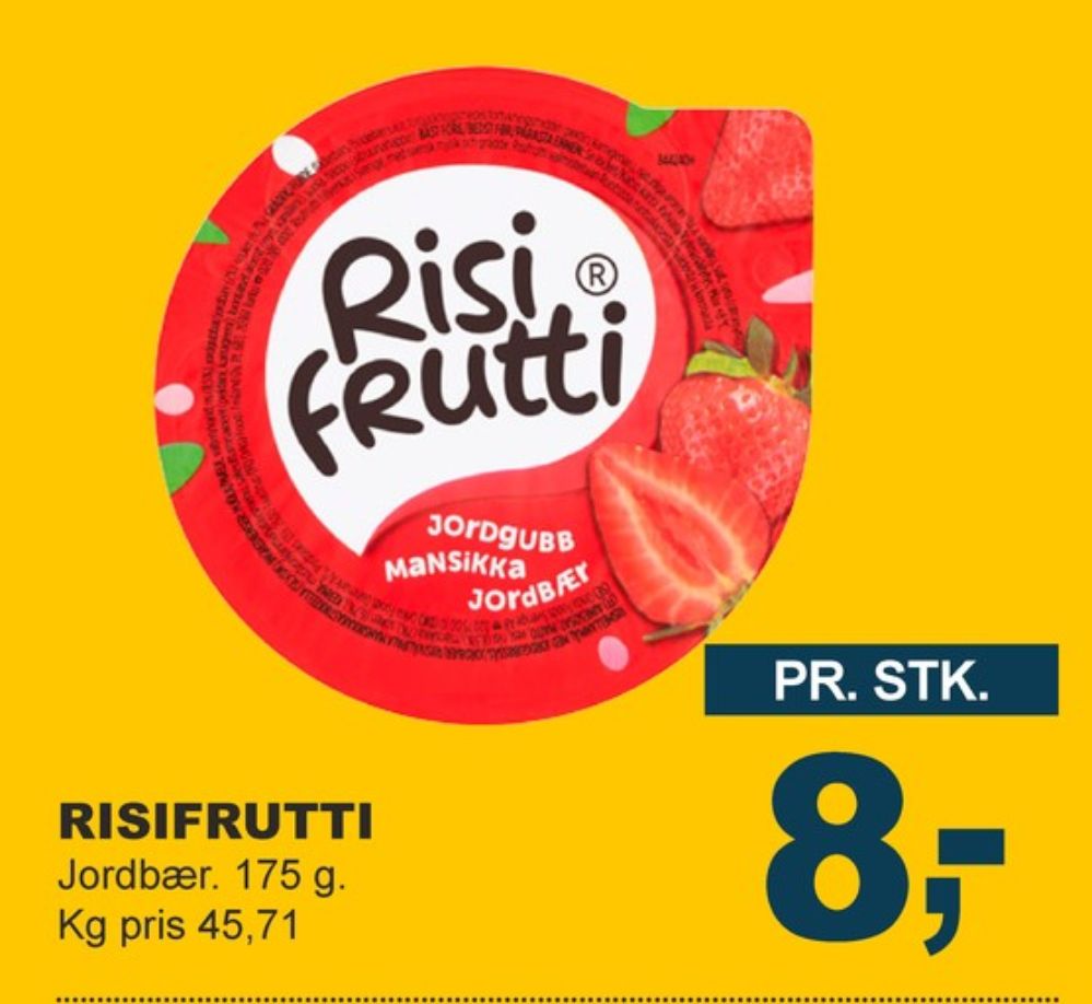 RisiFrutti, Risdessert Jordbær