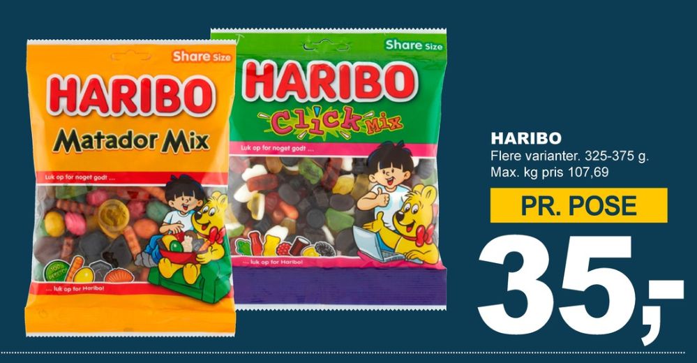 Haribo Matador Mix, Slikposer