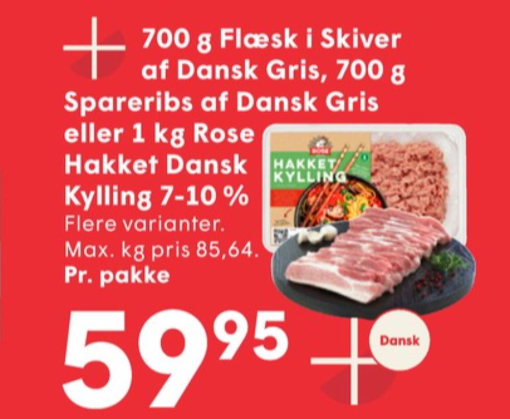 Rose, Hakket kylling 7-10%