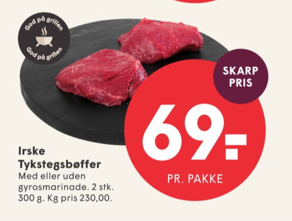 Oksetykstegsbøffer