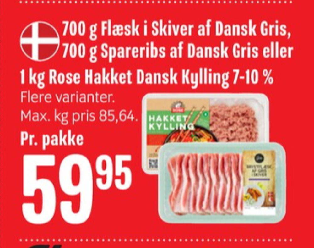 Rose, Hakket kylling 7-10%