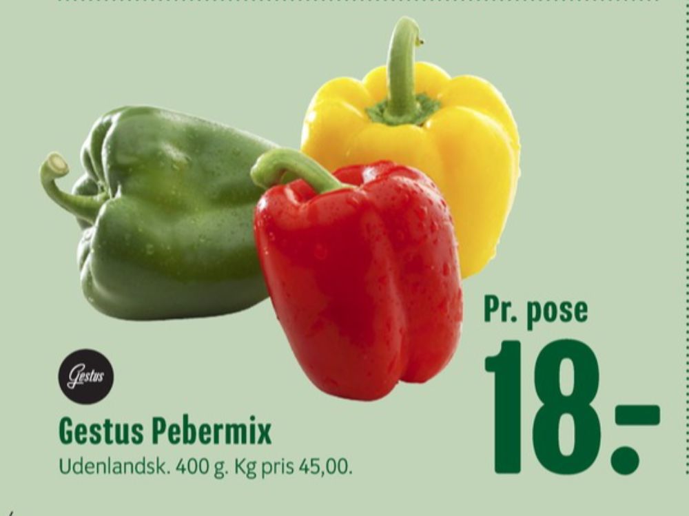 Gestus, Peberfrugt