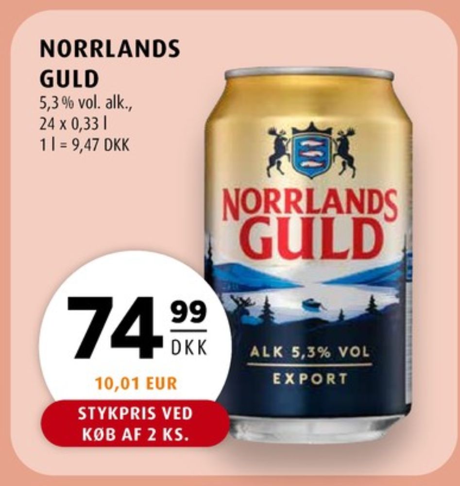 Norrlands Guld Export, Øl 24 pk.